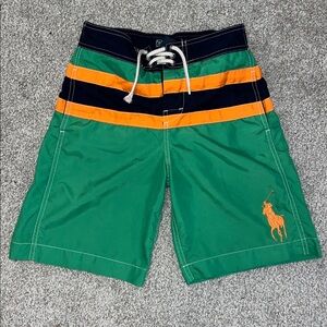 Polo Ralph Lauren Boys kids big pony kids surfer lined board swim shorts M 10-12